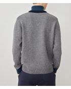 Pull 100% Laine Roman gris chiné