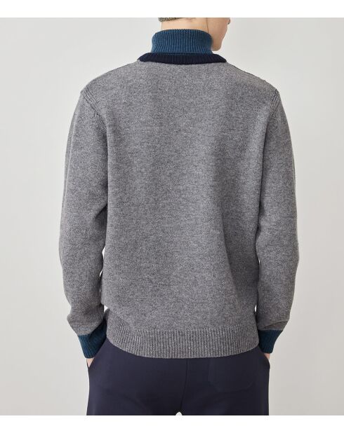 Pull 100% Laine Roman gris chiné