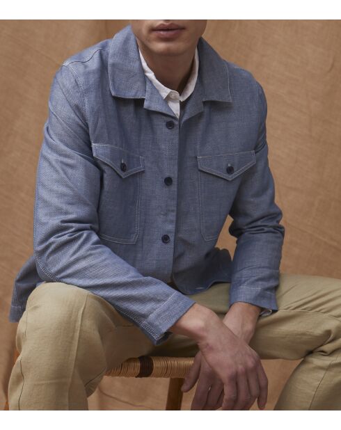 Giacca Varance Light Denim in cotone e lino