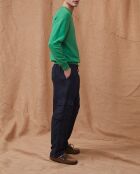 Pantalones Vance azul marino 100% lino