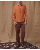 Camicia Valmir tangerine 100% lino