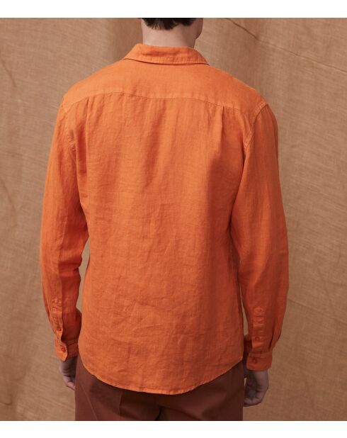Valmir hemd van 100% linnen met mandarijn