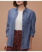 Jeanshemd Lucie aus Baumwolle und Leinen