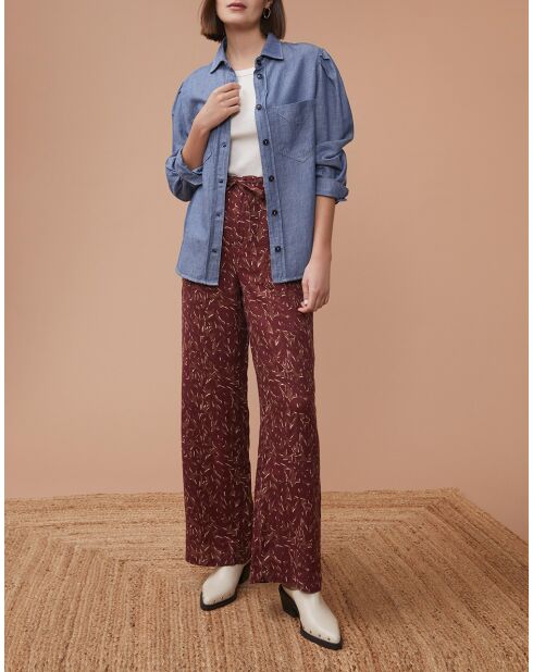 Jeanshemd Lucie aus Baumwolle und Leinen