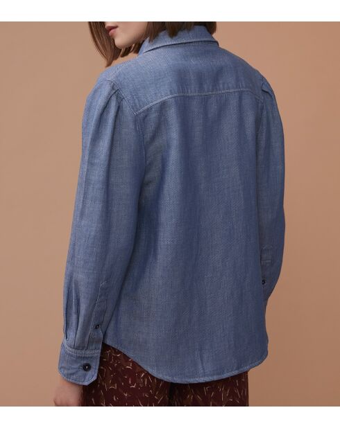 Jeanshemd Lucie aus Baumwolle und Leinen