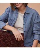 Jeanshemd Lucie aus Baumwolle und Leinen