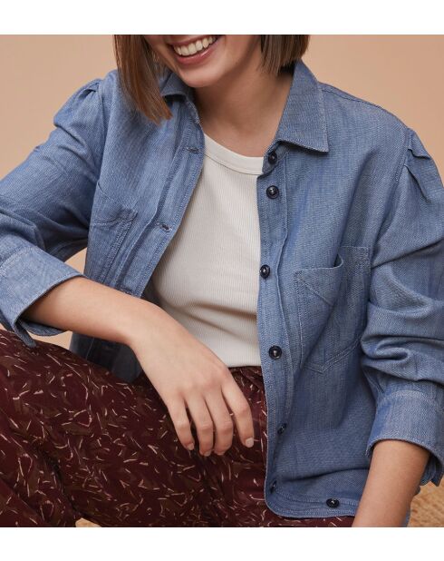 Jeanshemd Lucie aus Baumwolle und Leinen