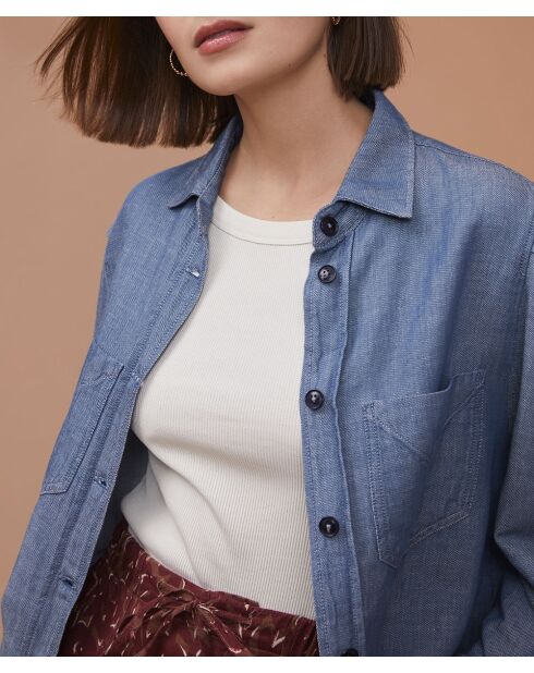 Jeanshemd Lucie aus Baumwolle und Leinen