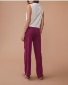 Pantaloni Nandy bougainviller in lino e cotone