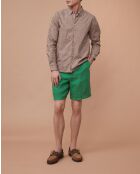 Korte broek van 100% linnen Valmond avocado