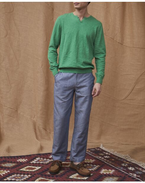 Leichte Jeanshose Vars aus Baumwolle und Leinen