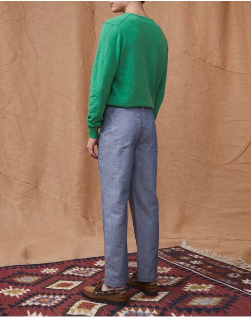 Leichte Jeanshose Vars aus Baumwolle und Leinen