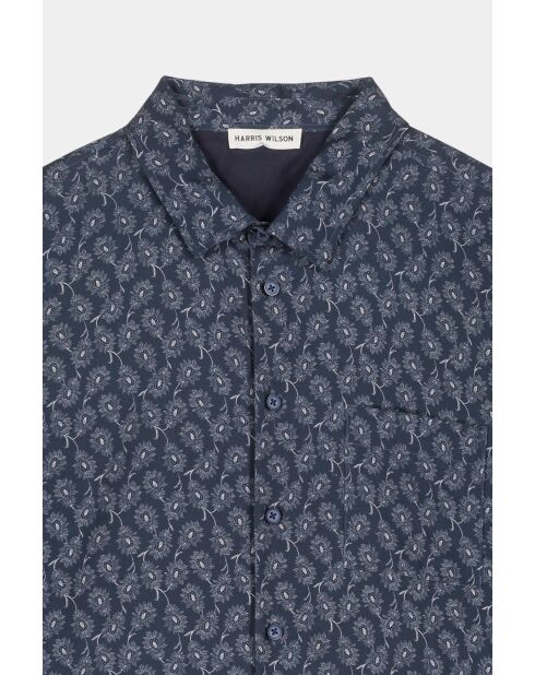 Blaues Blumenhemd Bart