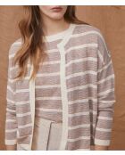 Chaleco Noelisa ray beige/azul