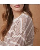 Chaleco Noelisa ray beige/azul