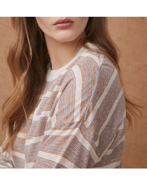 Gilet Noelisa ray beige/blu