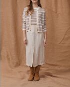 Chaleco Noelisa ray beige/azul