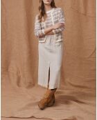 Chaleco Noelisa ray beige/azul