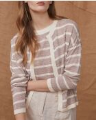 Chaleco Noelisa ray beige/azul