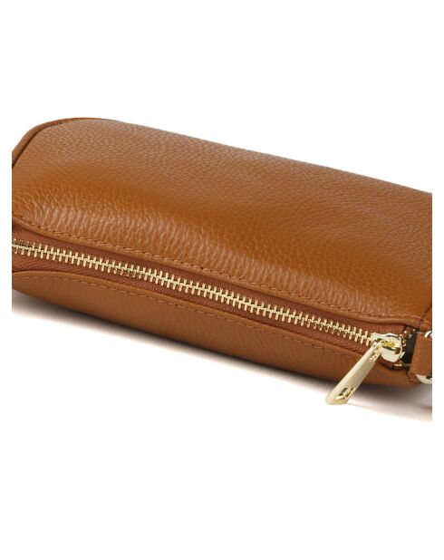 GM1557 goldbraune Ledertasche - 22x13x7cm