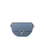 Borsa GM1606 in pelle blu acciaio - 24x14x8cm