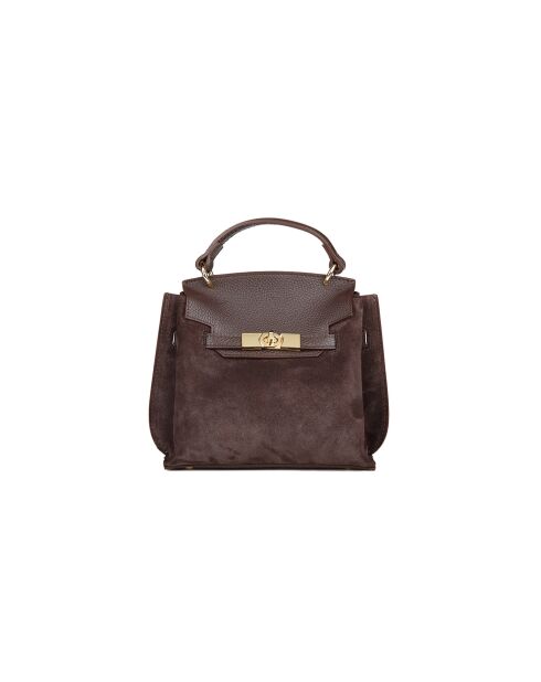 Sac GM1540 en cuir  brun - 23x19x11cm