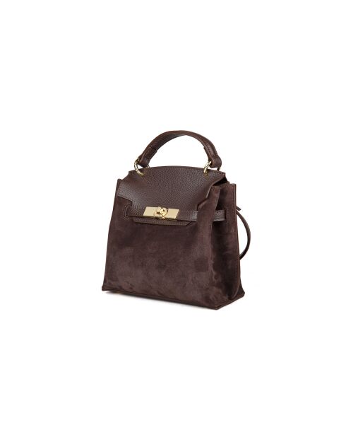Sac GM1540 en cuir  brun - 23x19x11cm