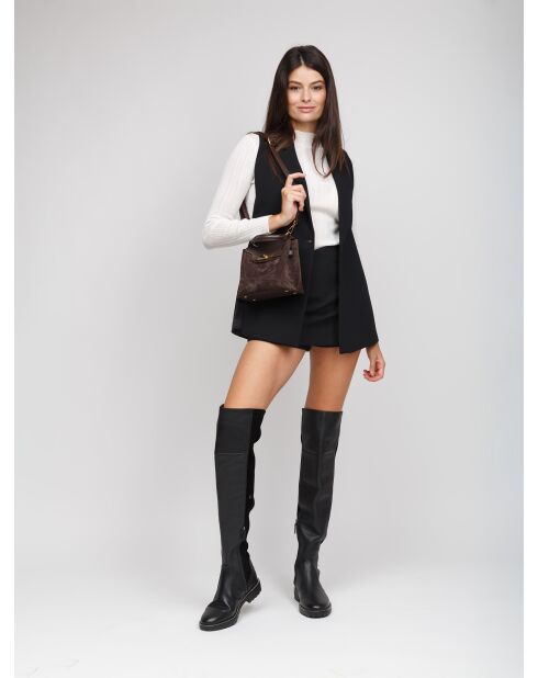 Sac GM1540 en cuir  brun - 23x19x11cm