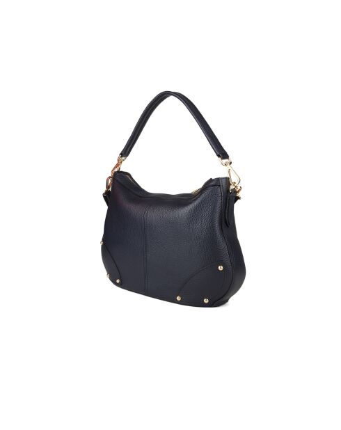 Sac GM1578 en cuir  bleu nuit - 34x21x5cm