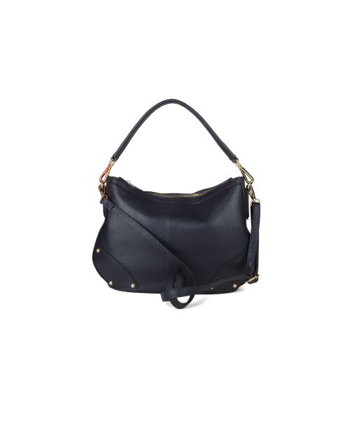 Sac GM1578 en cuir  bleu nuit - 34x21x5cm