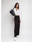 Bolso de piel azul medianoche GM1578 - 34x21x5 cm