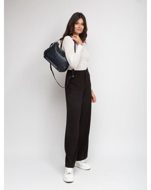 Sac GM1578 en cuir  bleu nuit - 34x21x5cm