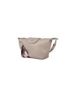 GM1571 beigegraue Ledertasche - 28x21x15cm