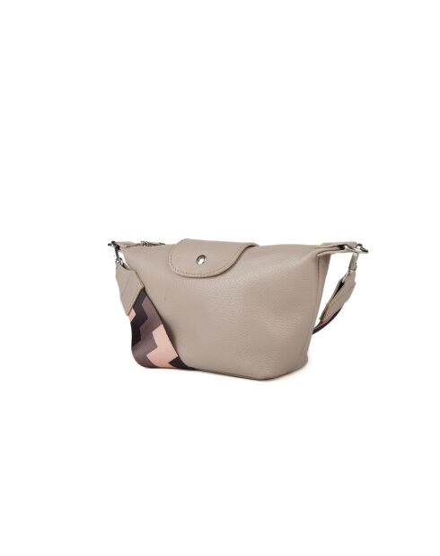 GM1571 beigegraue Ledertasche - 28x21x15cm