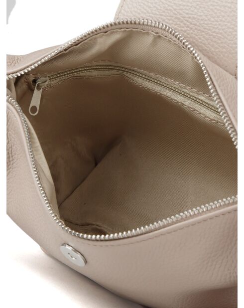 GM1571 beigegraue Ledertasche - 28x21x15cm