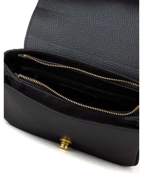 Sac GM1535 en cuir  noir - 25x16x10cm