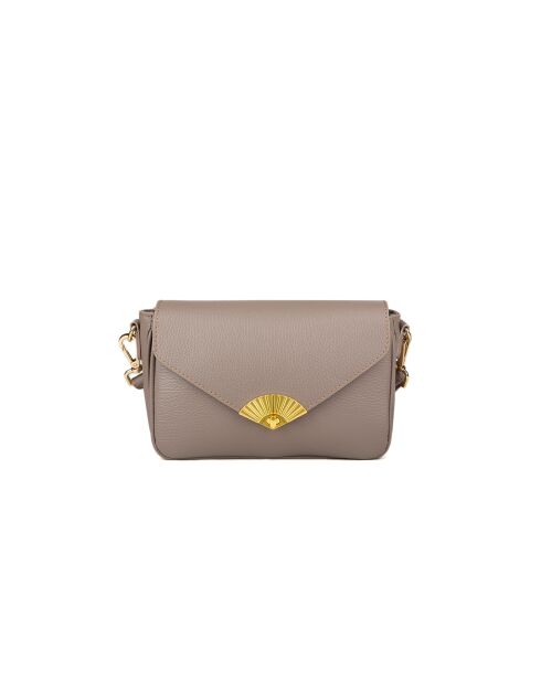 GM1535 beigegraue Ledertasche - 25x16x10cm