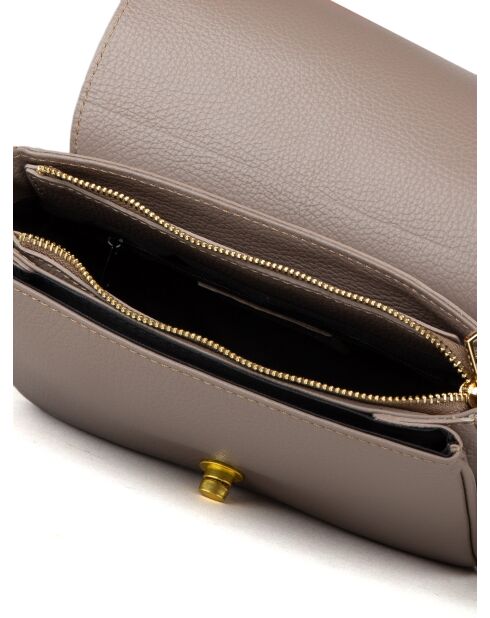 GM1535 beigegraue Ledertasche - 25x16x10cm