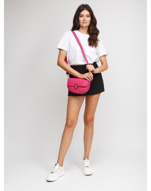 Borsa GM1606 in pelle fucsia - 24x14x8cm