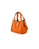 GM1593 oranje leren tas - 30x20x14cm