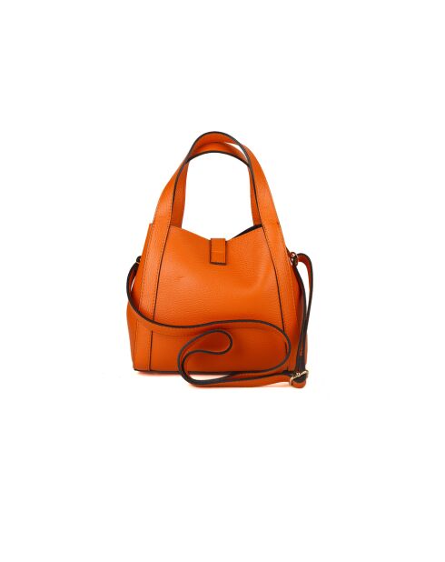 GM1593 oranje leren tas - 30x20x14cm