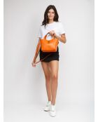 GM1593 oranje leren tas - 30x20x14cm