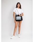 Borsa in pelle blu cielo GM1596 - 25x15x5cm