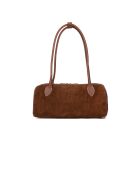 GM1518 walnussbraune Ledertasche - 35x17x11cm
