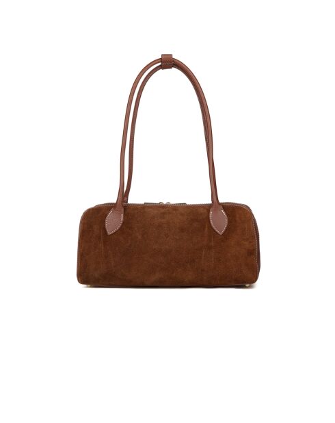 GM1518 walnussbraune Ledertasche - 35x17x11cm