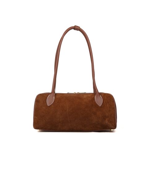 GM1518 walnussbraune Ledertasche - 35x17x11cm