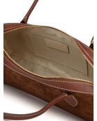 GM1518 walnussbraune Ledertasche - 35x17x11cm