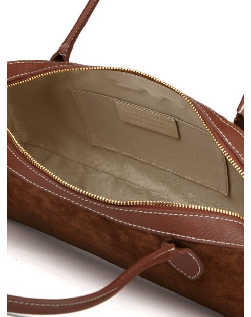 GM1518 walnussbraune Ledertasche - 35x17x11cm