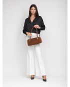 GM1518 walnussbraune Ledertasche - 35x17x11cm