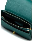 GM1535 donkerblauwe leren tas - 25x16x10cm